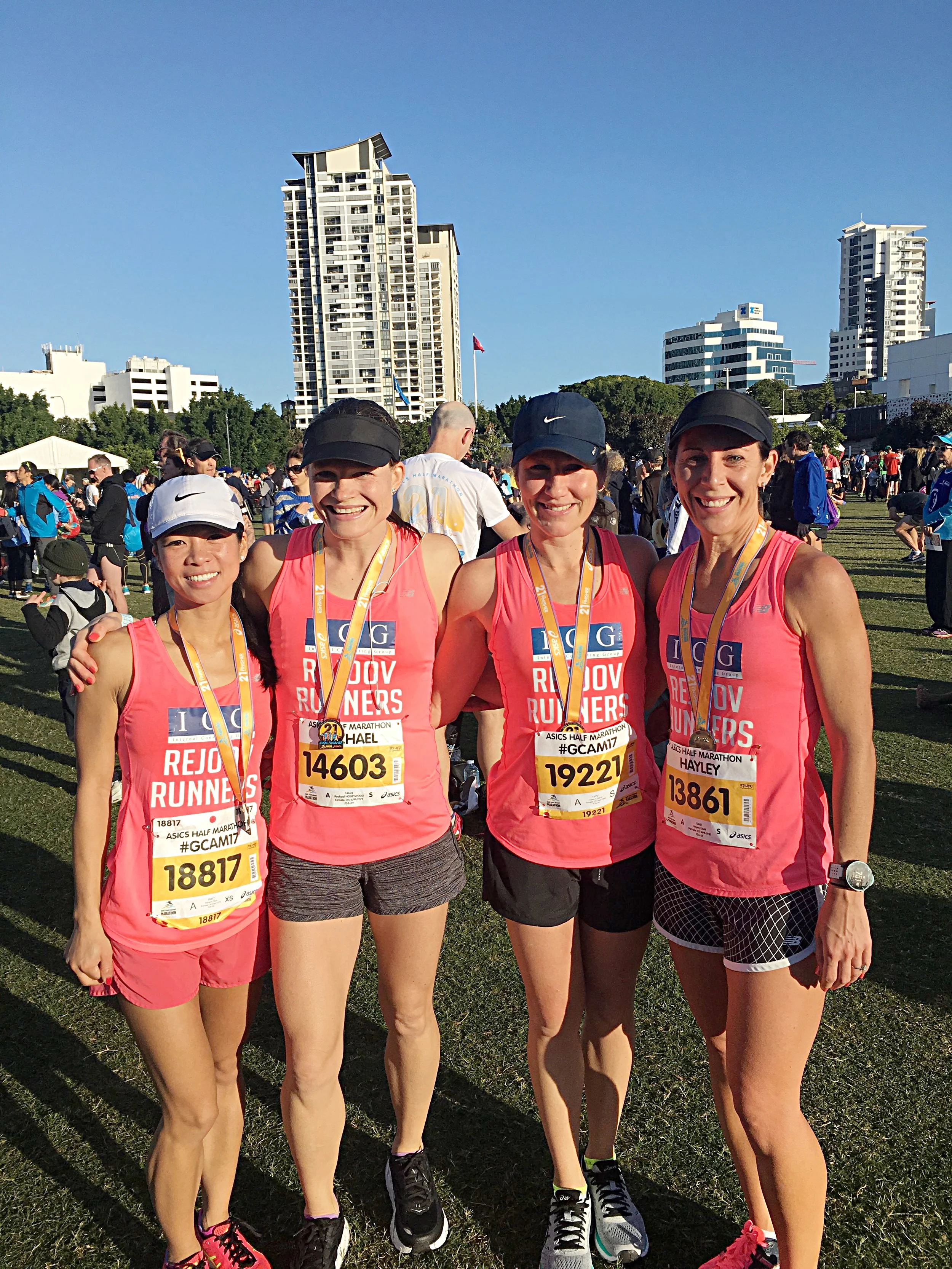 Awesome foursome all with pbs on the gold coast 2017 - from left to right floriana dua, rachael honeywood, kate agnew, hayley kain
