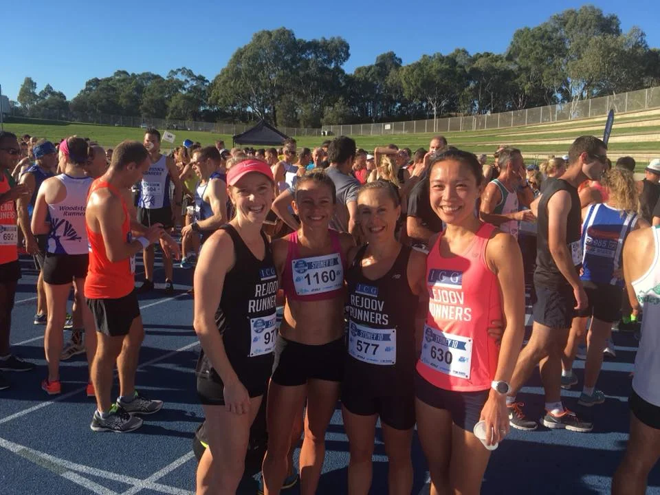 Cathy and buddies post Sydney 10k - everyone happy :) 