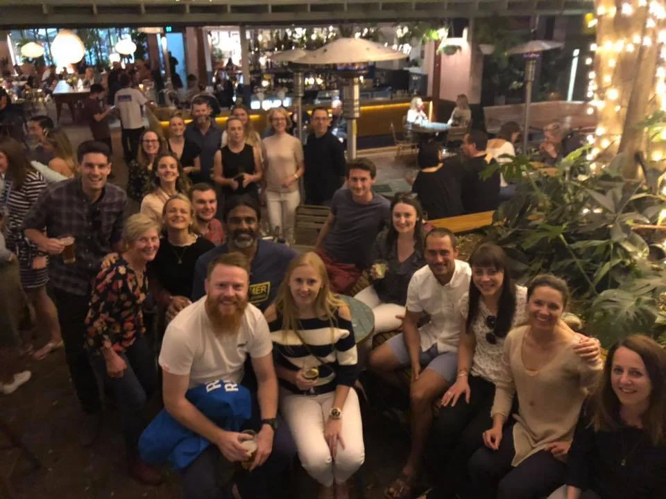 After party at the Golden Sheaf with the Rejoov gang