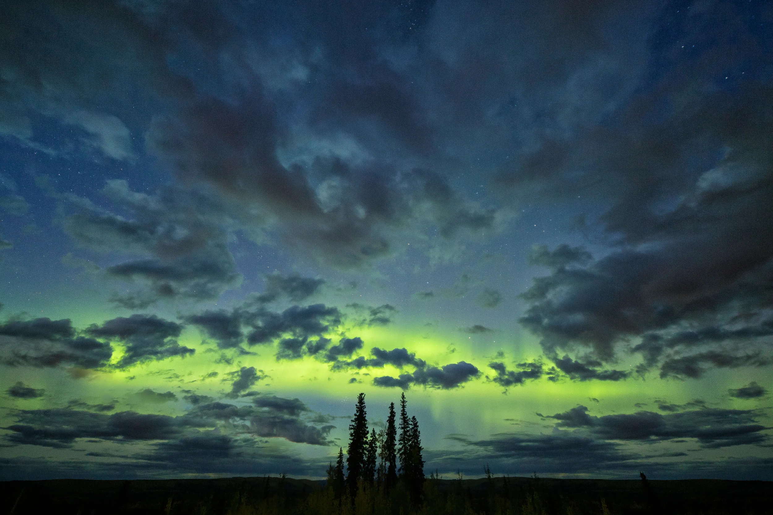 Cloudy Northern Lights