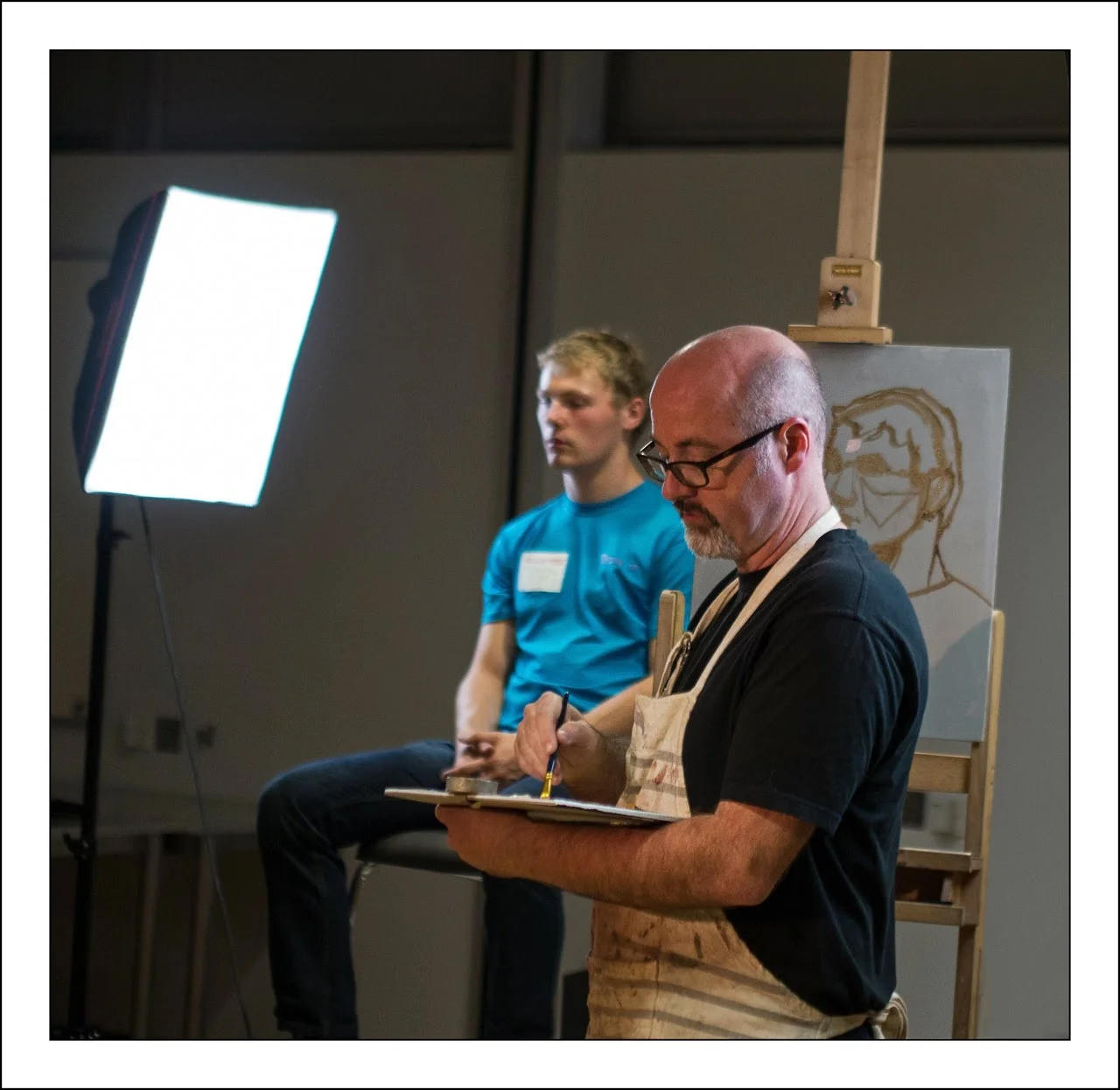 PJ Lynch oils demonstration 