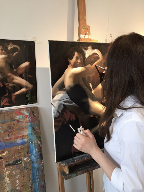 Student painting.
