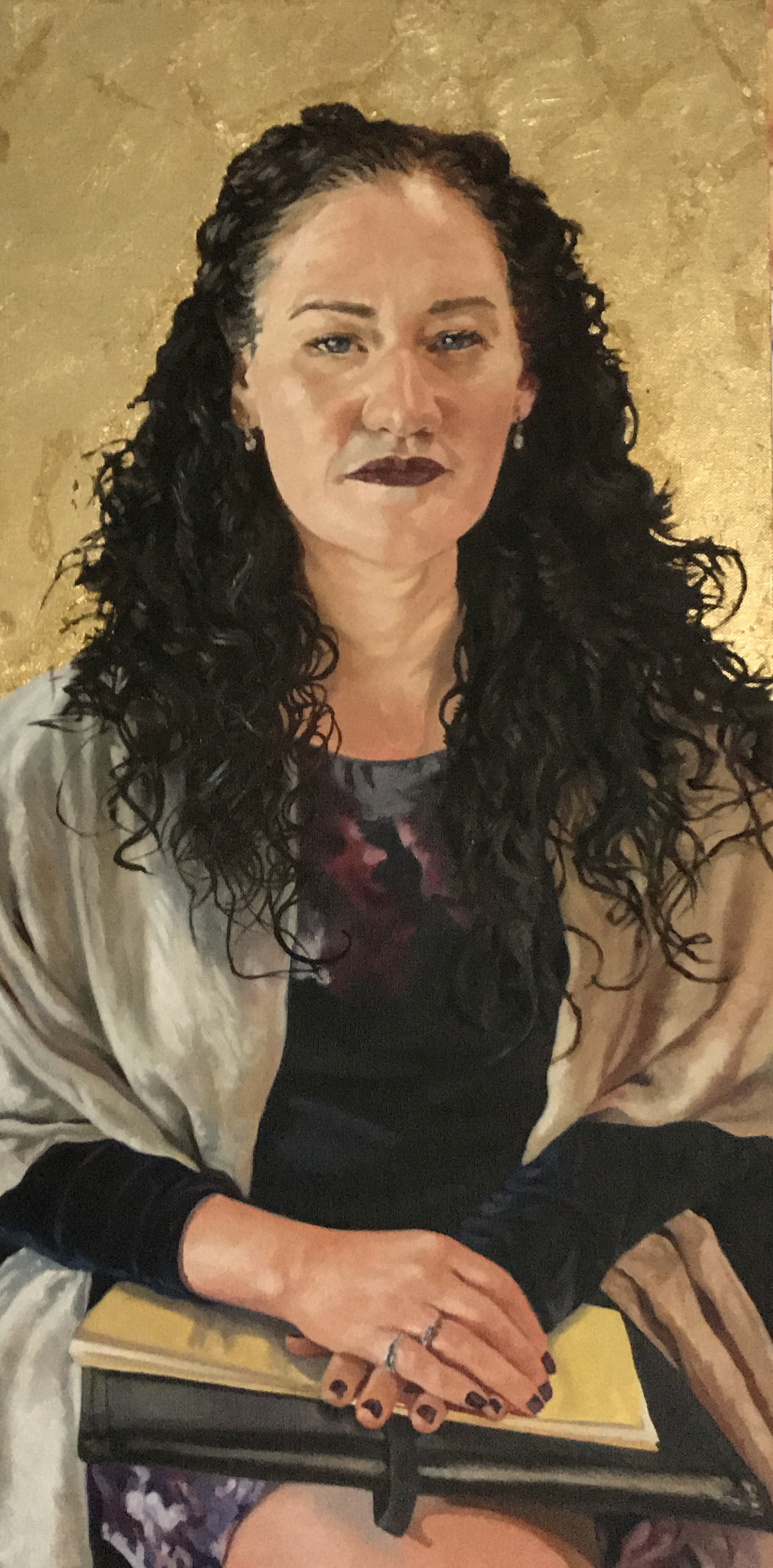 Rachel, Oil and gold leaf on Canvas