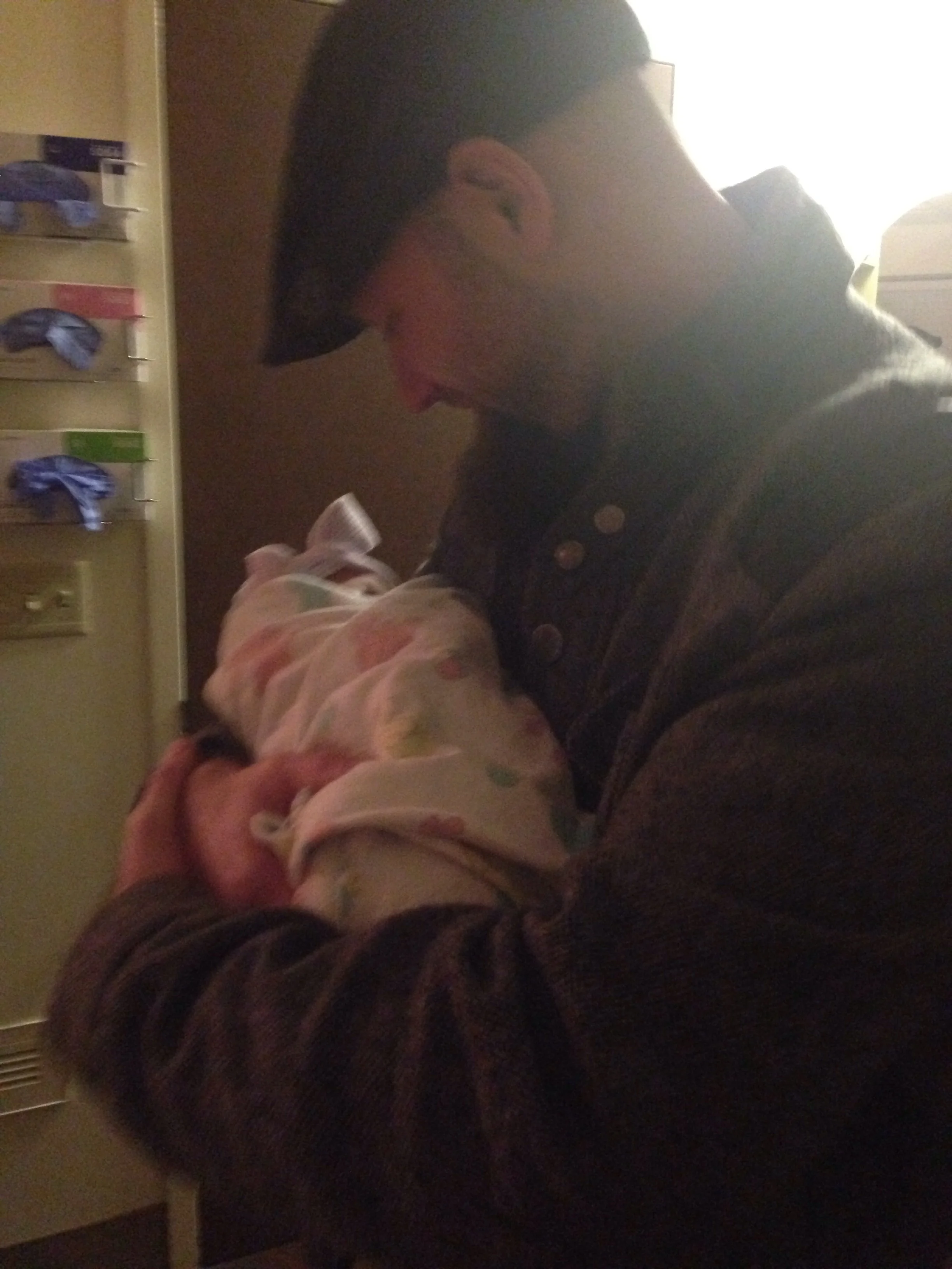 Fraser with the little one