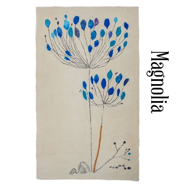 Hello summer! Our MAGNOLIA rug is made with soft pure wool and the pattern is felted.
.
.
.
#munahome #woolrug #handwoven #feltedrug #ecofriendly #ecorug #washablerugs #stylishrug #sustainableliving #floralrug #blueflower #handcrafted #kilimrug #turk