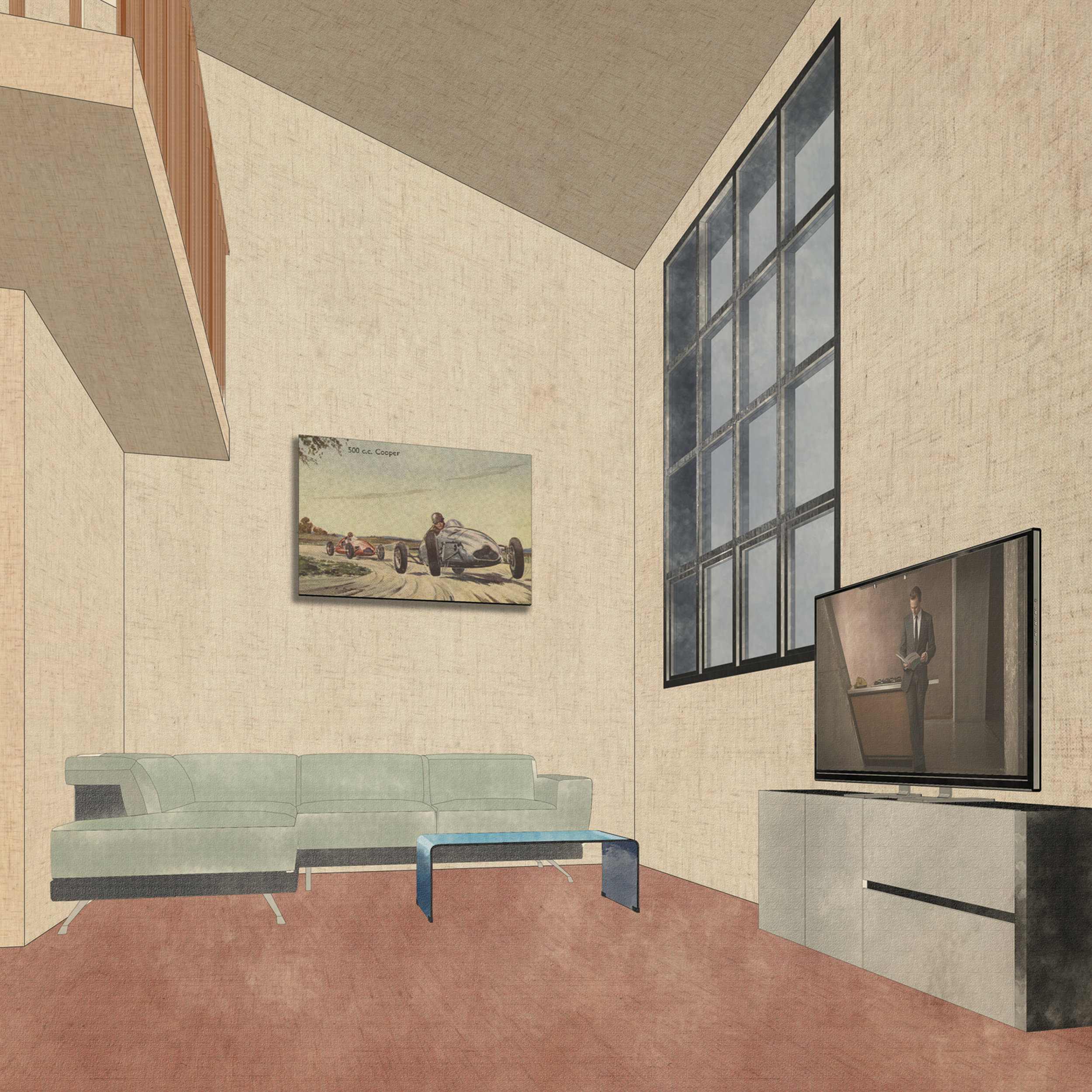By initiating a conversation between domestic and industrial the design responds to the rich industrial heritage of the wider locality and engages with the proactive communities group of Seething Wells.