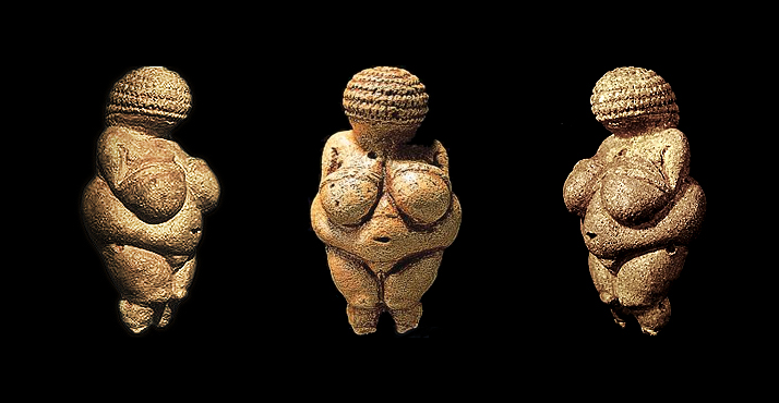 Vênus de Villendorf. Datação: 24.000 a 27.000 anos de idade