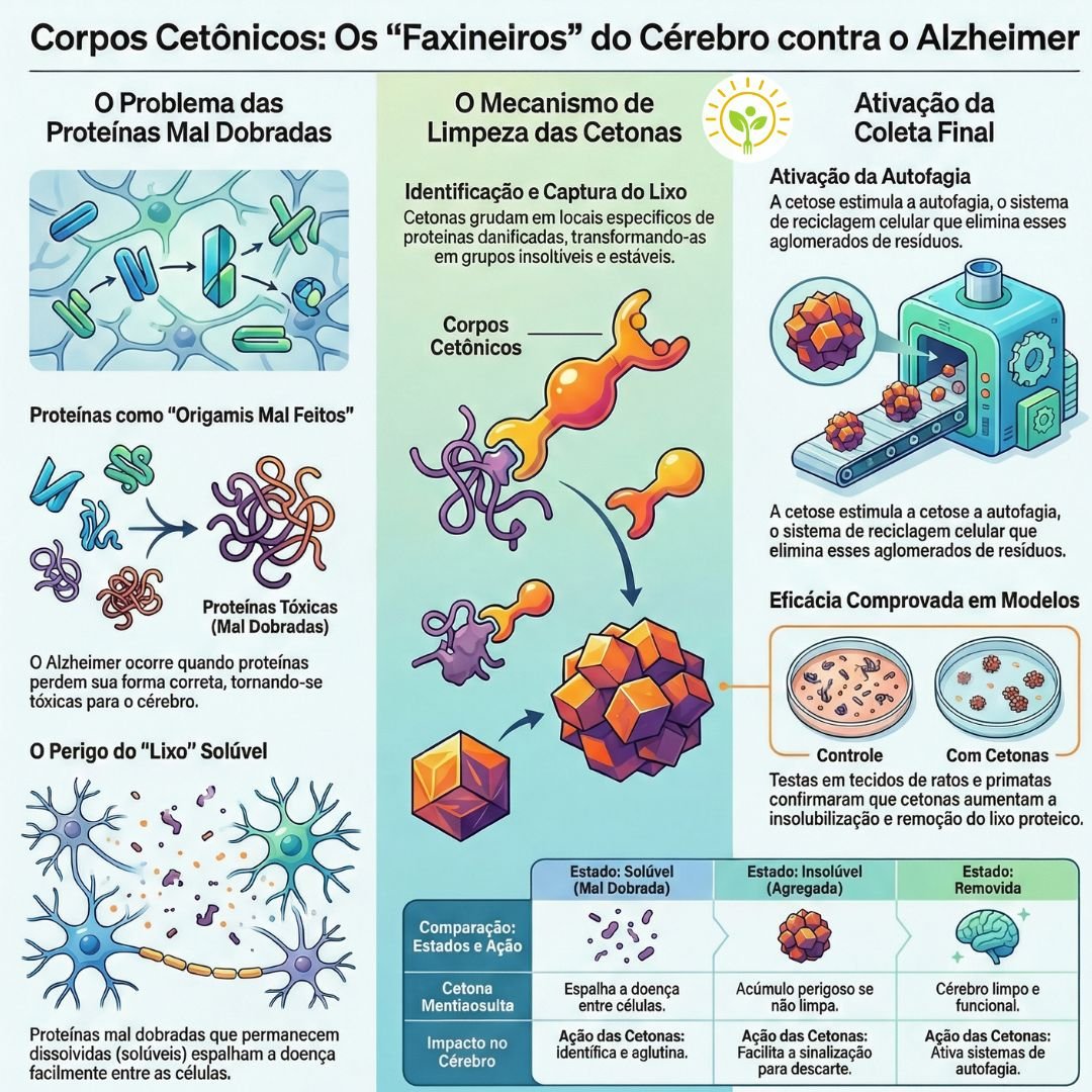 Como cetonas limpam o cérebro?