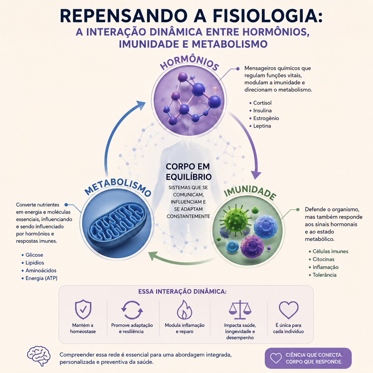 Repensando a Fisiologia: A Interação Dinâmica entre Hormônios, Imunidade e Metabolismo