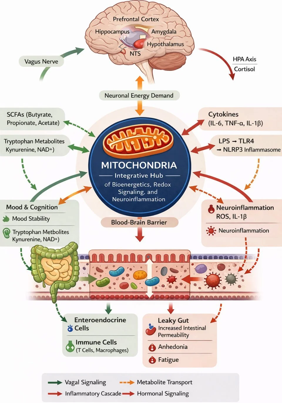 Microbiota, mitocôndrias e depressão: o elo perdido do eixo intestino cérebro?