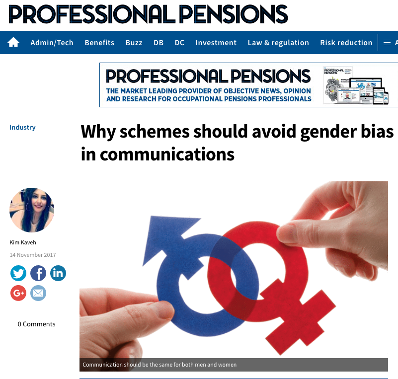 Gender bias in Pension Communication