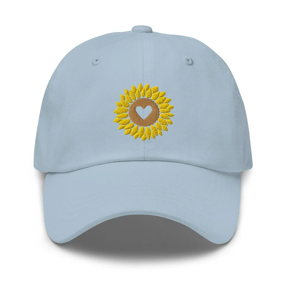 KD Spain — Sunflower Design Embroidered Adjustable Baseball Cap - Main Image