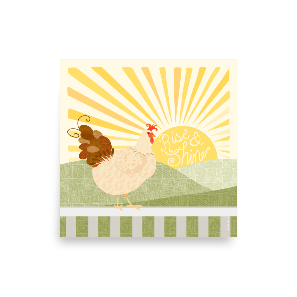 KD Spain — Rise And Shine Graphic Giclee Print Wall Art