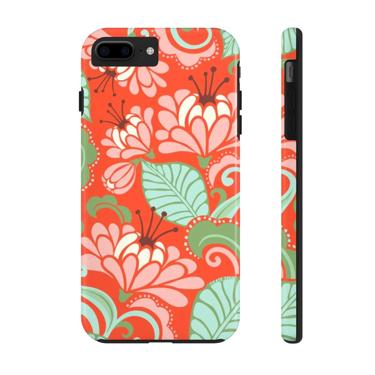 Sarabande colorful red orange floral iPhone 7 8 Plus Tough Case