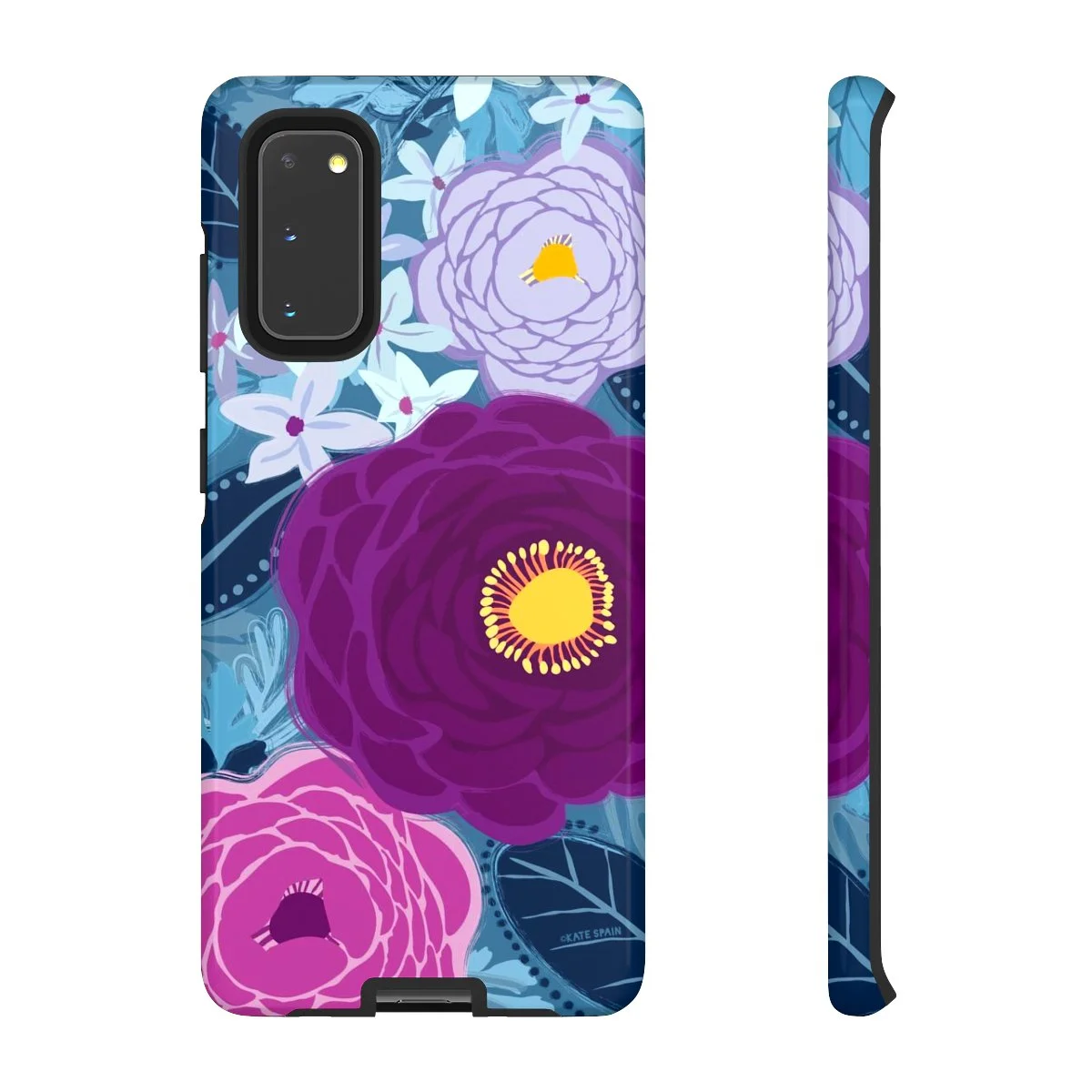 Bloomerie violet purple colorful flowers samsung galaxy tough case S20