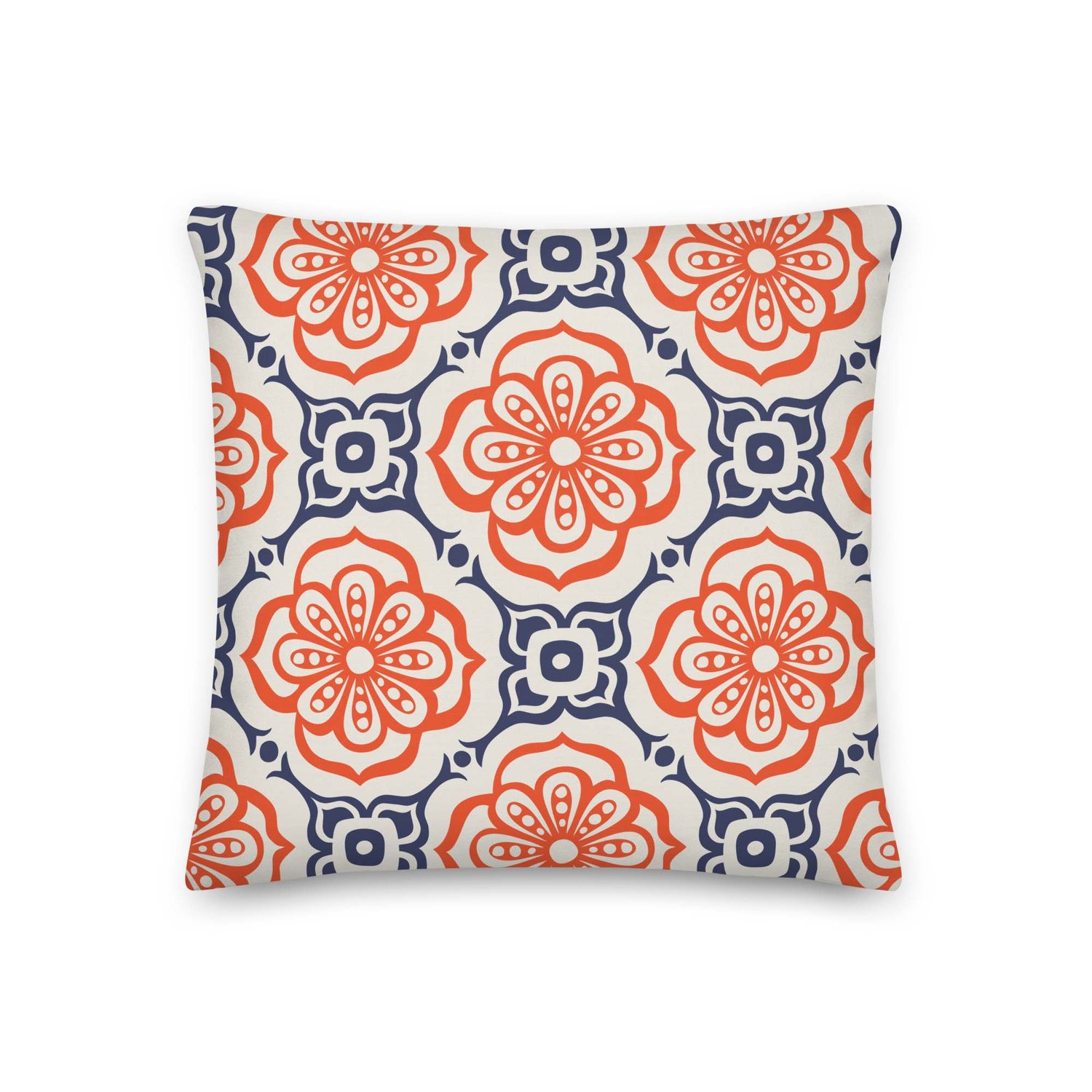 KD Spain — Colorful Alhambra Spanish Tile Design Throw Pillow Accent Decor