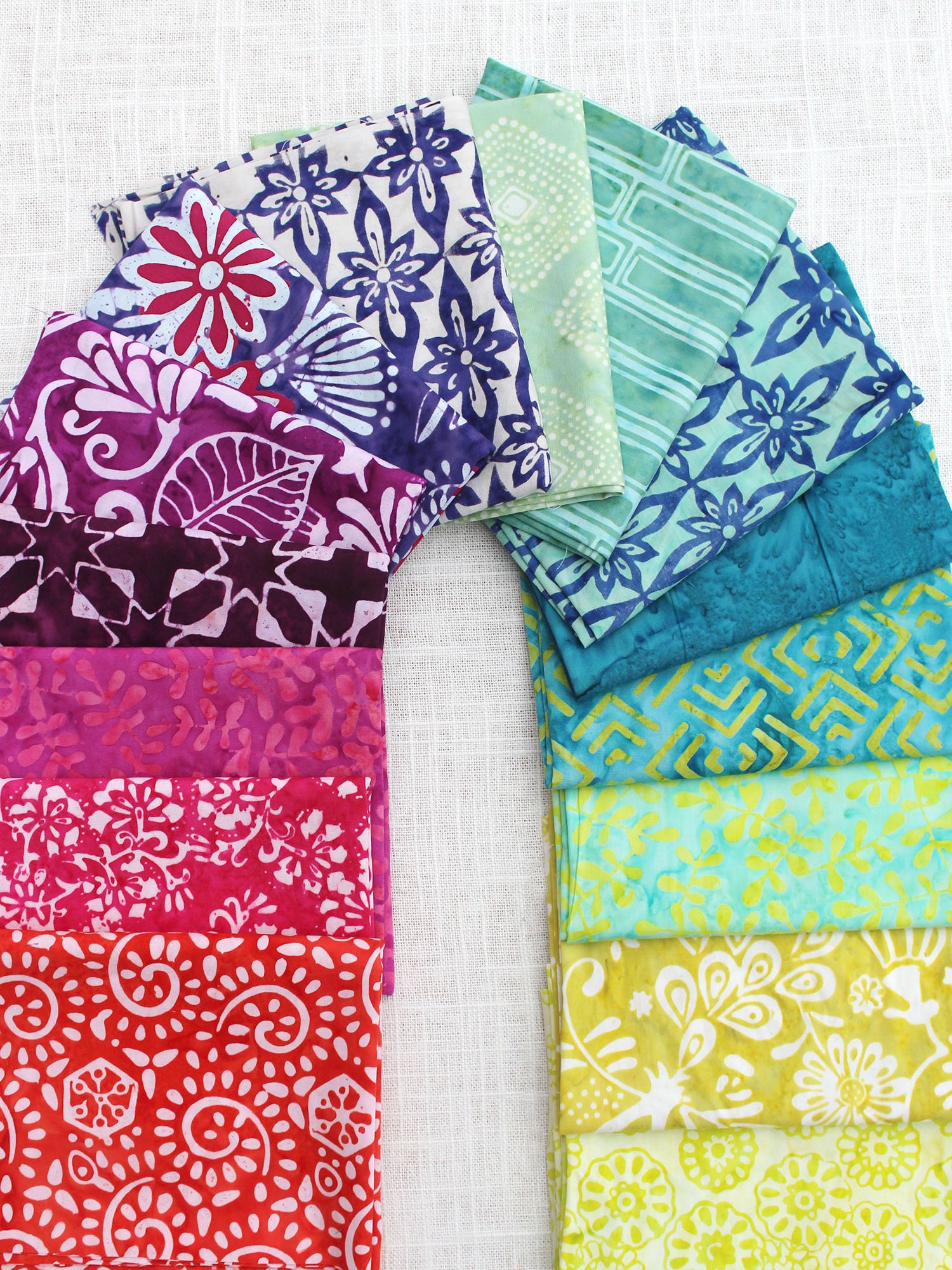 Rainbow Batiks Fabric Bundle