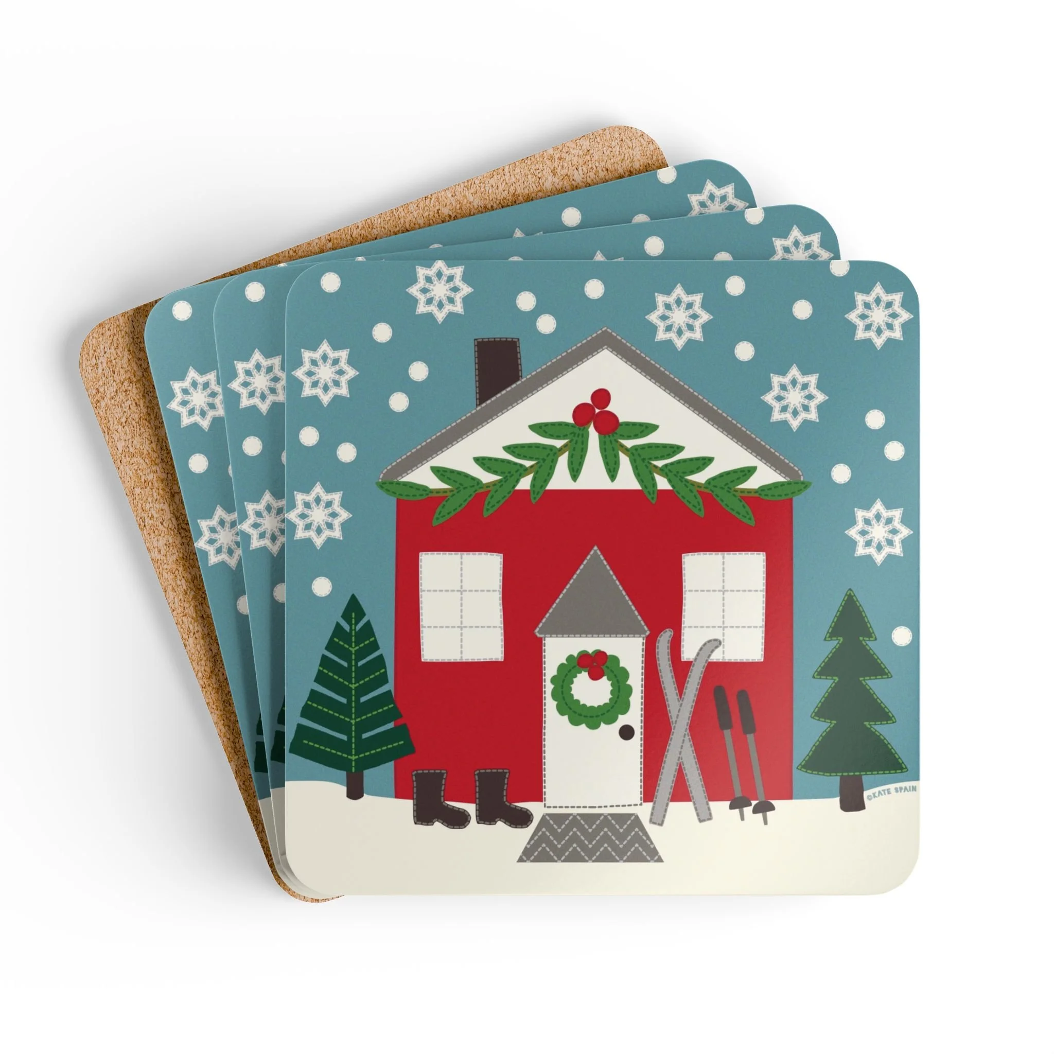 Ski Chalet Cork Coaster