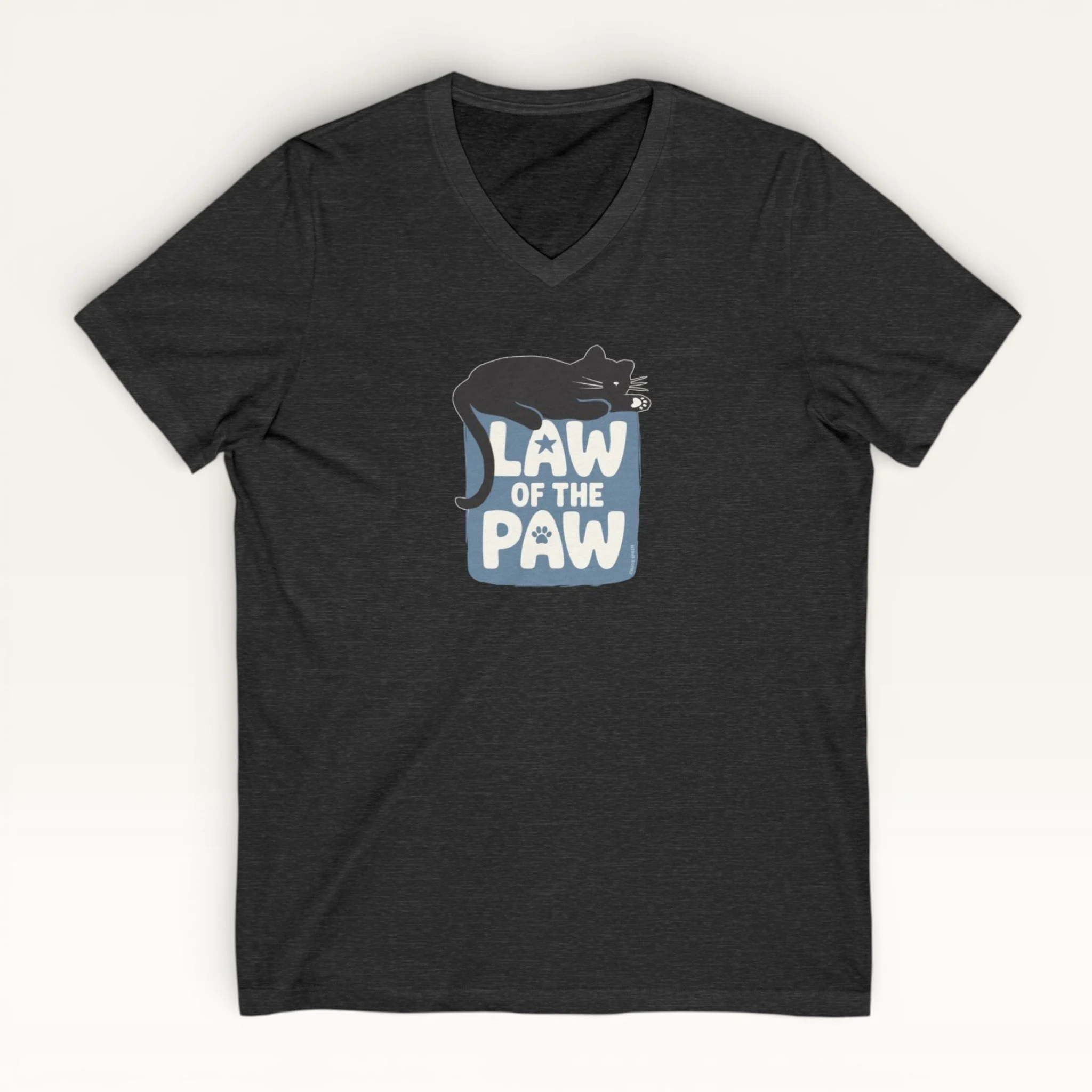 Law of the Paw Cat V-Neck TShirt