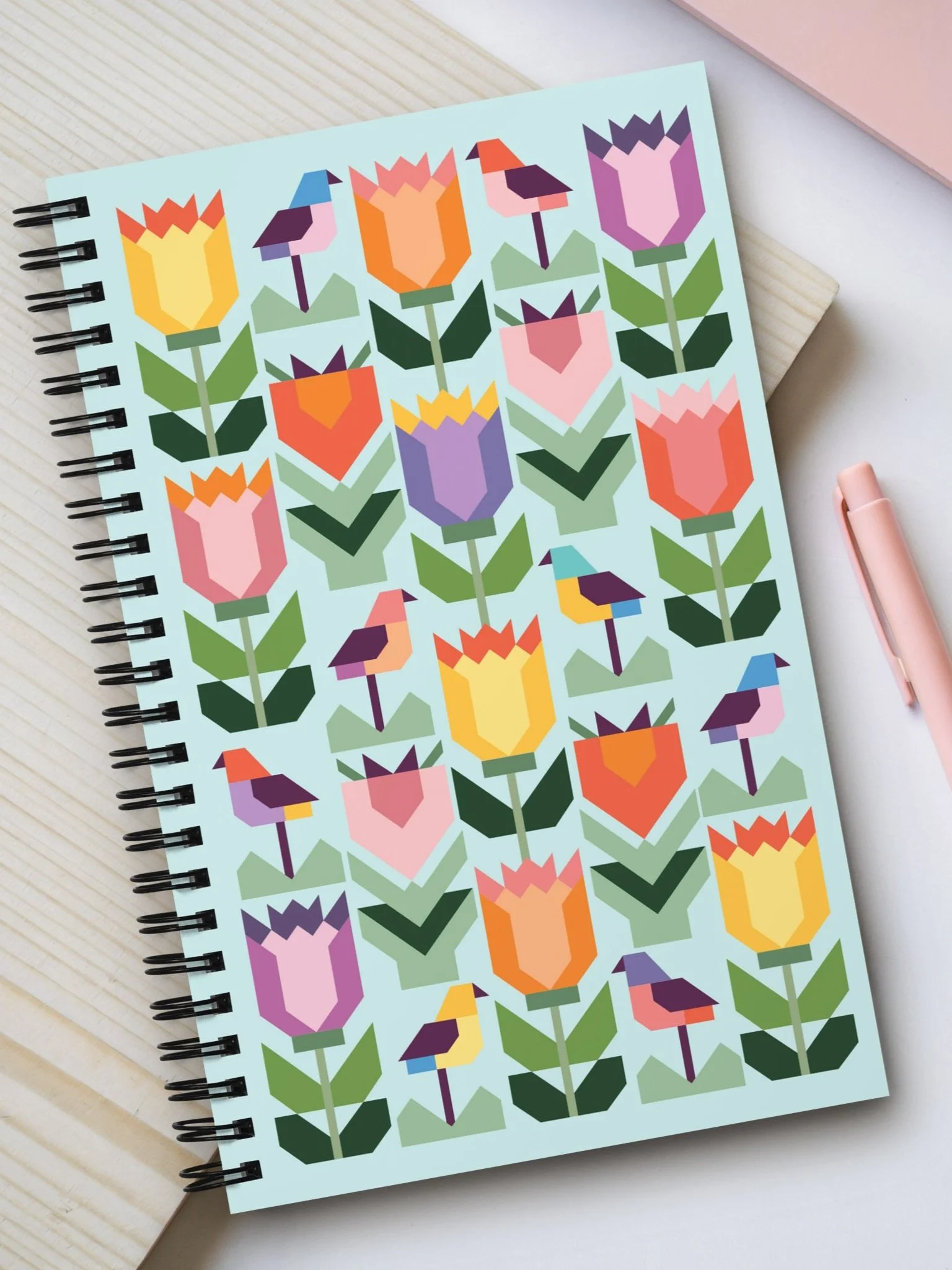 Birds and Blooms Spiral Notebook