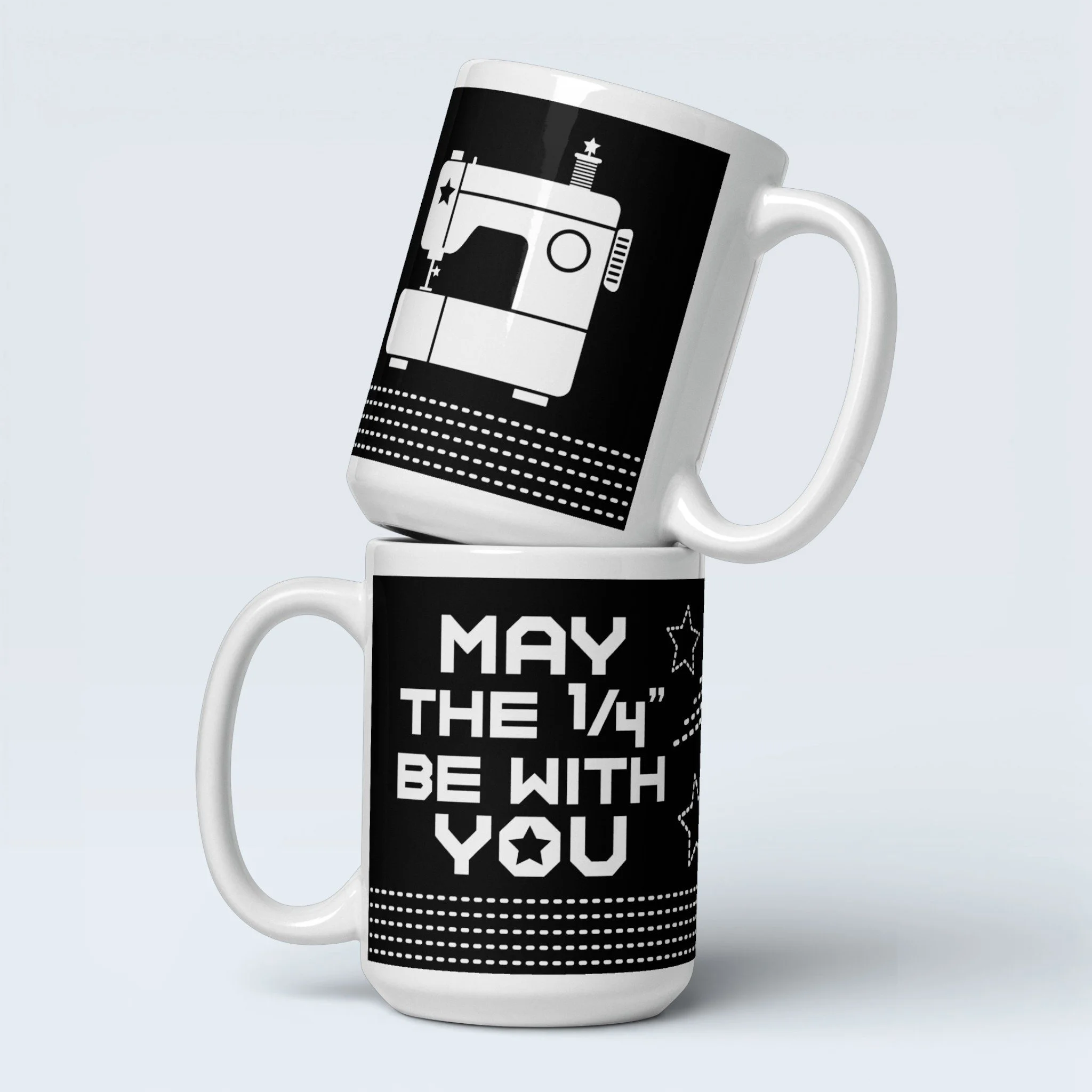 May the Fourth Ceramic Mug White on Black.jpg