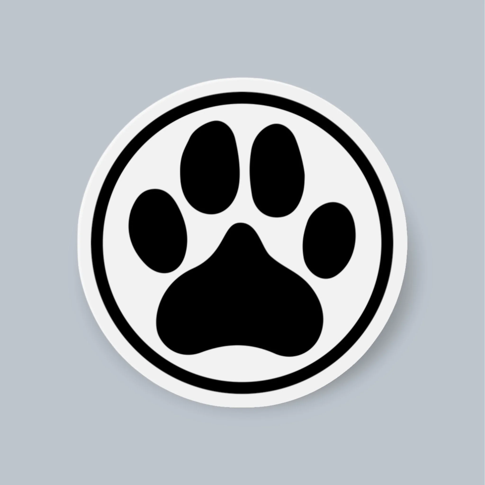 Round Dog Paw Magnet