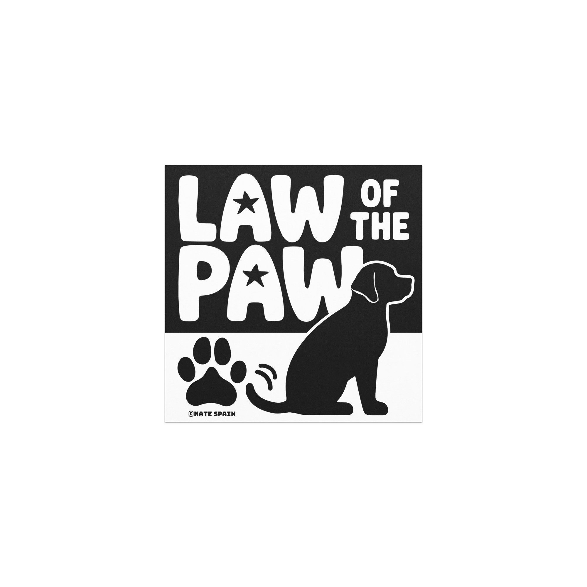 Law of the Paw Dog Car | Fridge Magnet