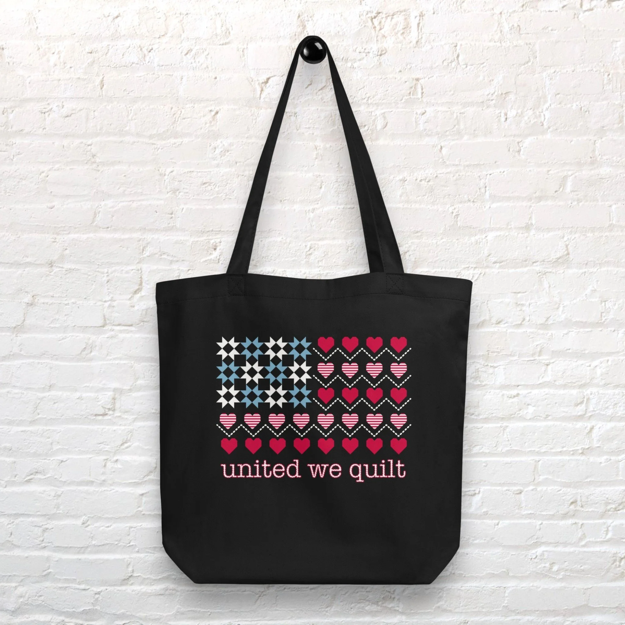 United We Quilt Tote Bag With Words.jpg