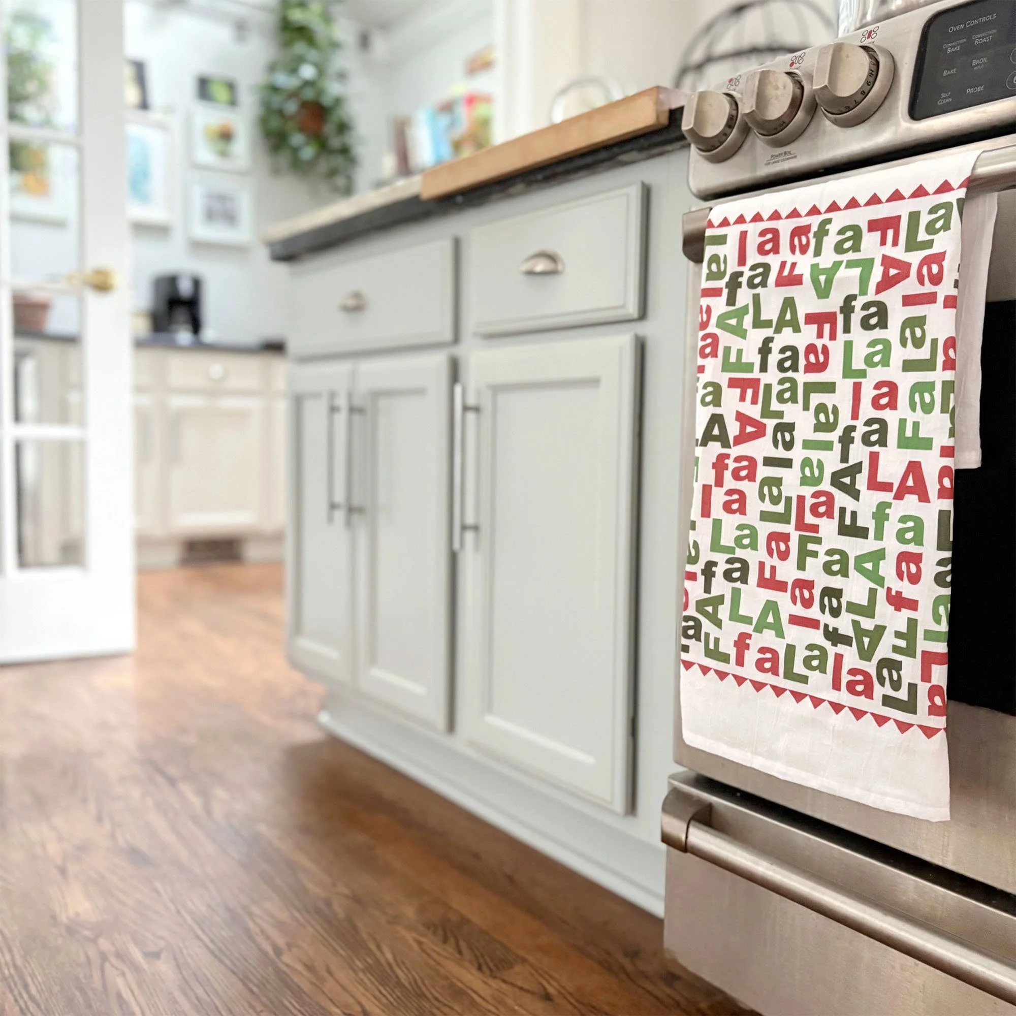 Fa La La La Christmas Tea Towel