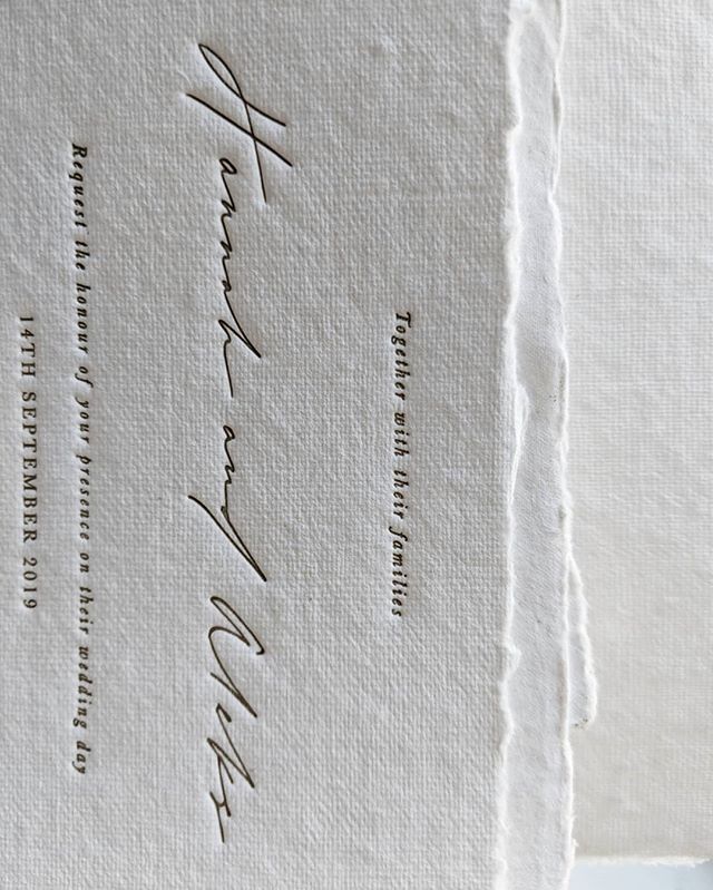 There is nothing quite subtle and beautiful as raw edges and letterpress. This is why I print.