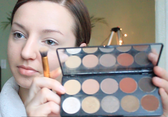 Step 1) Pick your favorite eye-shadow palette! I'm using Motives Demure Palette.