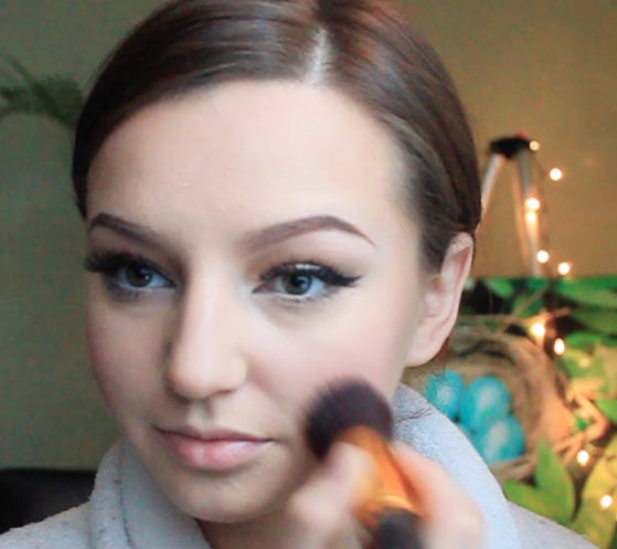 Step 10) Apply blush on the apples of the cheeks. I'm using NARS blush shade in 'Outlaw'.