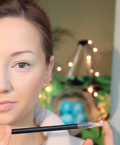 Step 3) Create a thick line above the top lash line on the lid - don’t worry, this will be blended out