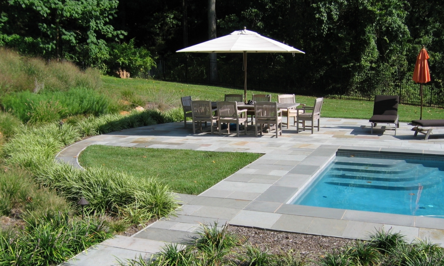 lap pool dining area