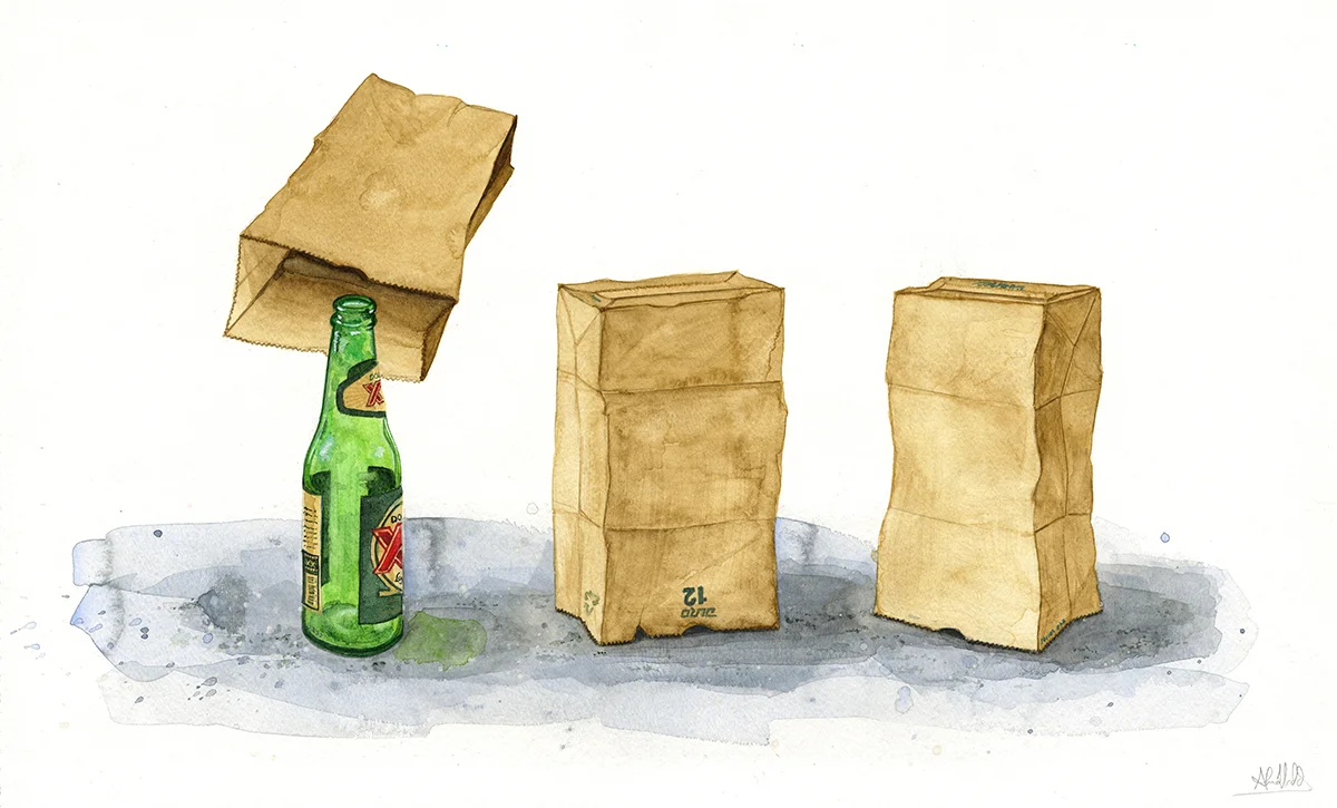 "The hustler" 2014 Watercolor on paper 18"x24" Available