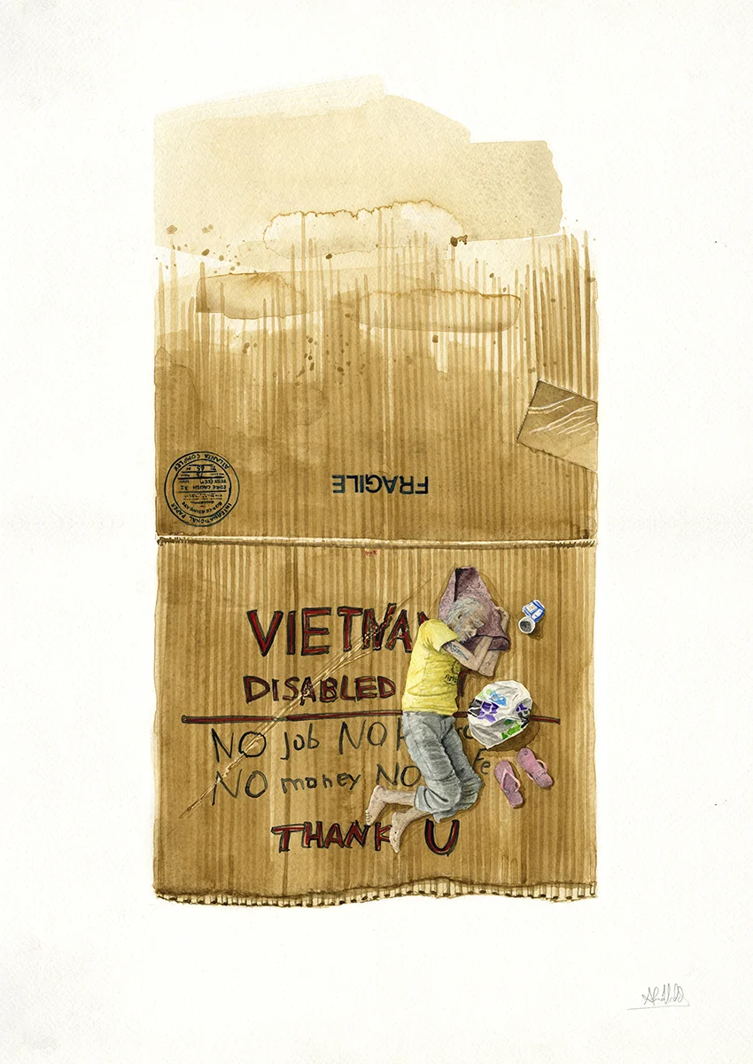 "This side up" 2014 Watercolor on paper 24"x18" Available