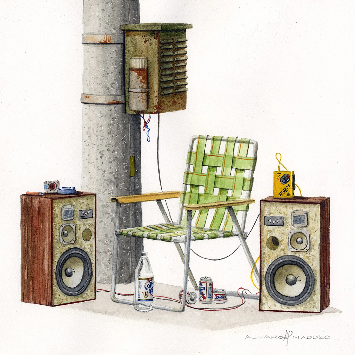 “220V” 2019 Watercolor on paper 20 x 20 cm • SOLD