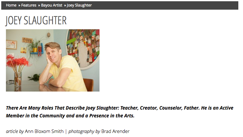 Special thanks to Bayou Life Magazine