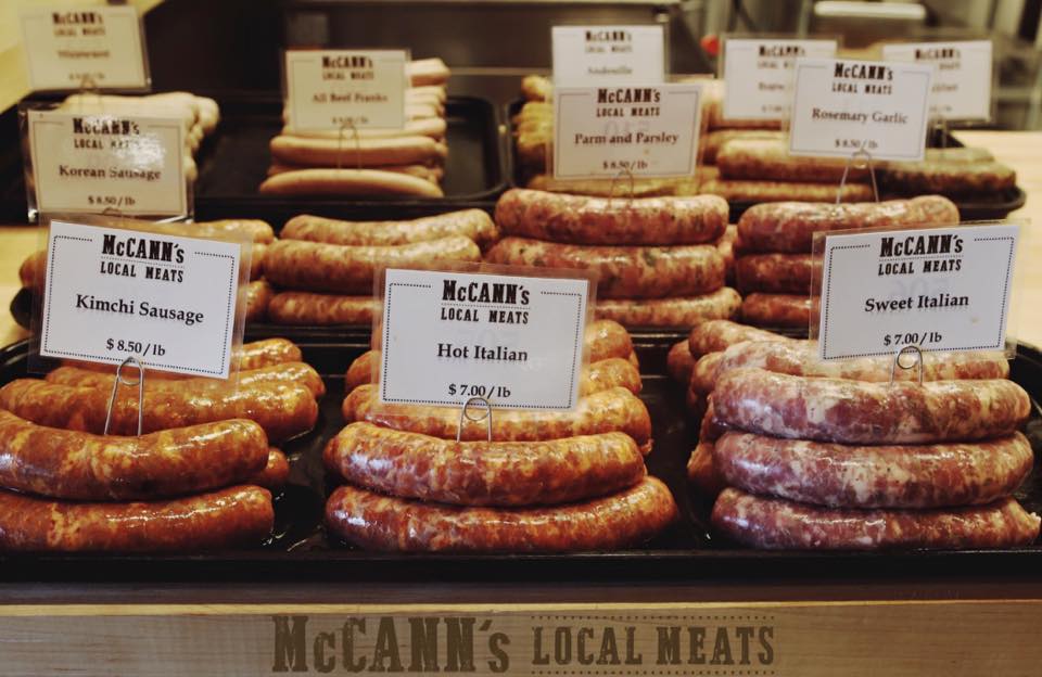 Sausages! Lots of delicious fresh sausages!
