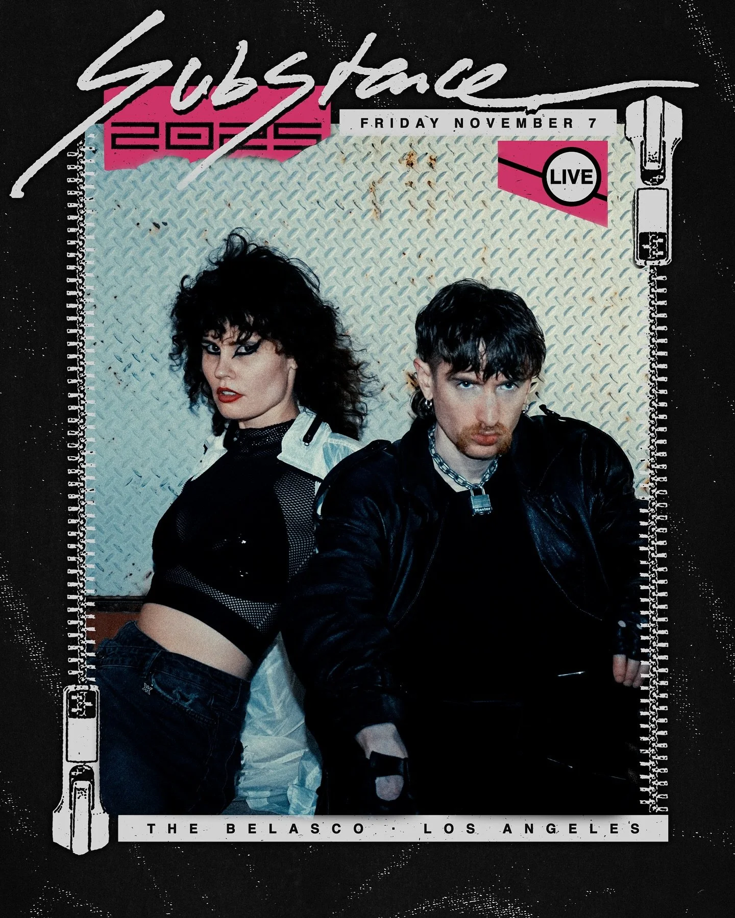 ⛓️FRIDAY IN L.A.⛓️
The final night of tour is upon us&hellip;come see us tomorrow at 10PM in The Sanctuary @substancefest where we will be performing alongside some of the baddest bats &amp; most feral felines in the game @belascola 

⛓️&zwj;💥TIX IN