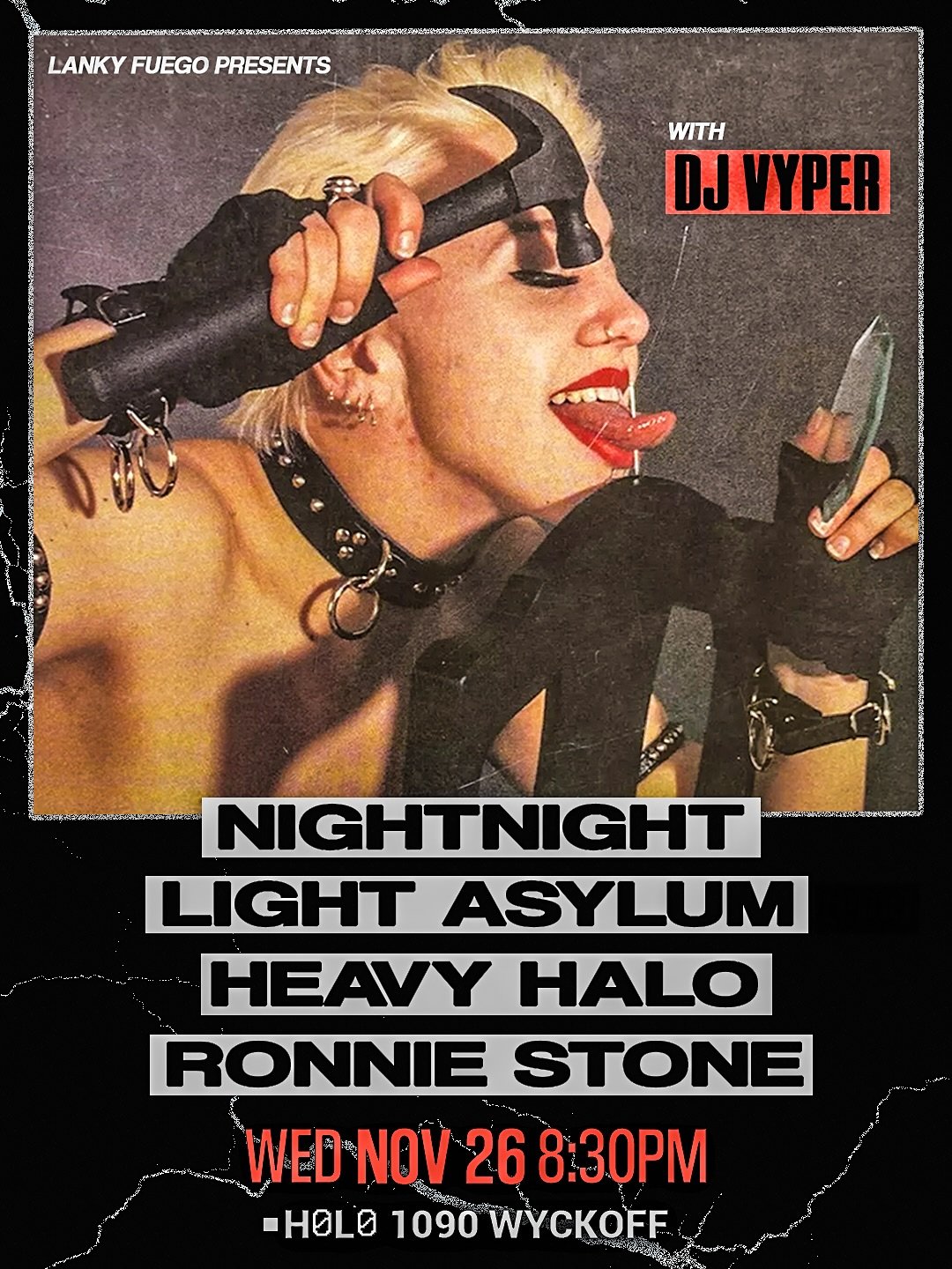 🚨 LISTEN UP 🚨
Final NYC show of the year: WED 11.26 @h0l0.nyc 
This party has everything, custom built sound system, trippy visuals, people smoking cigs outside, drunk person who can&rsquo;t find their phone, suspiciously long bathroom lines and hi