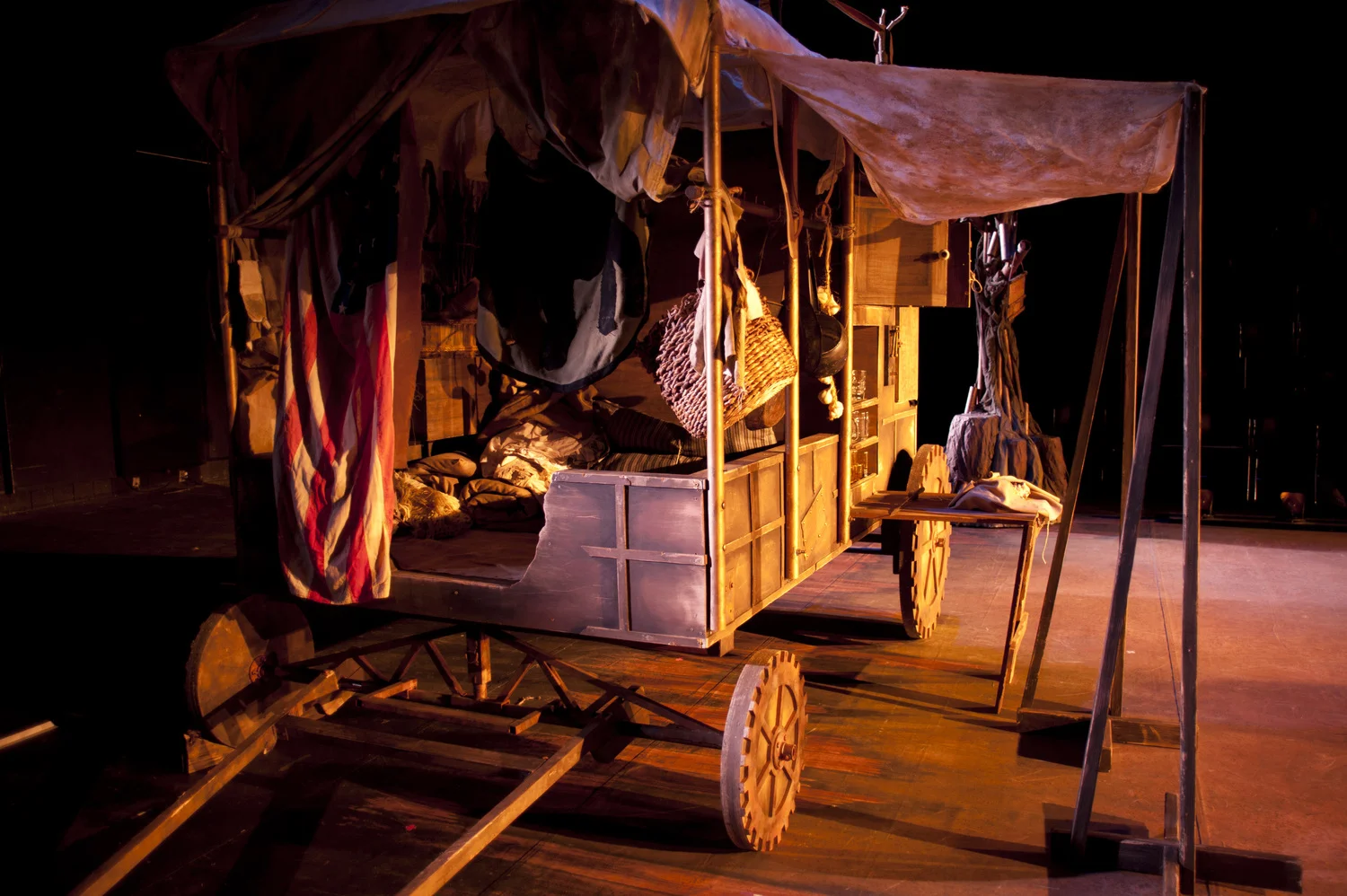   SCENIC CHARGE ARTIST   PURCHASE REPERTORY THEATRE  MOTHER COURAGE AND HER CHILDREN  PHOTO BY: BY ZOE MARKWALTER 