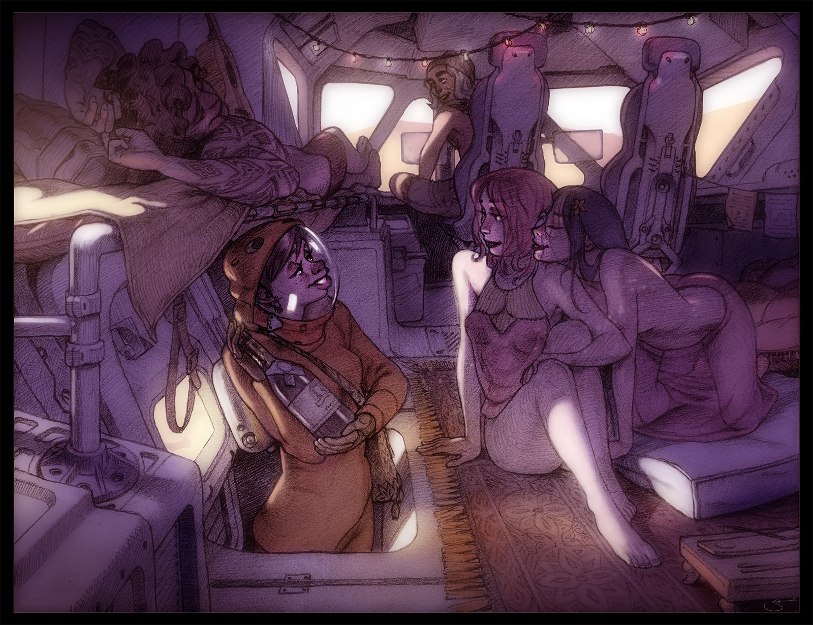 Pencil with digital color.