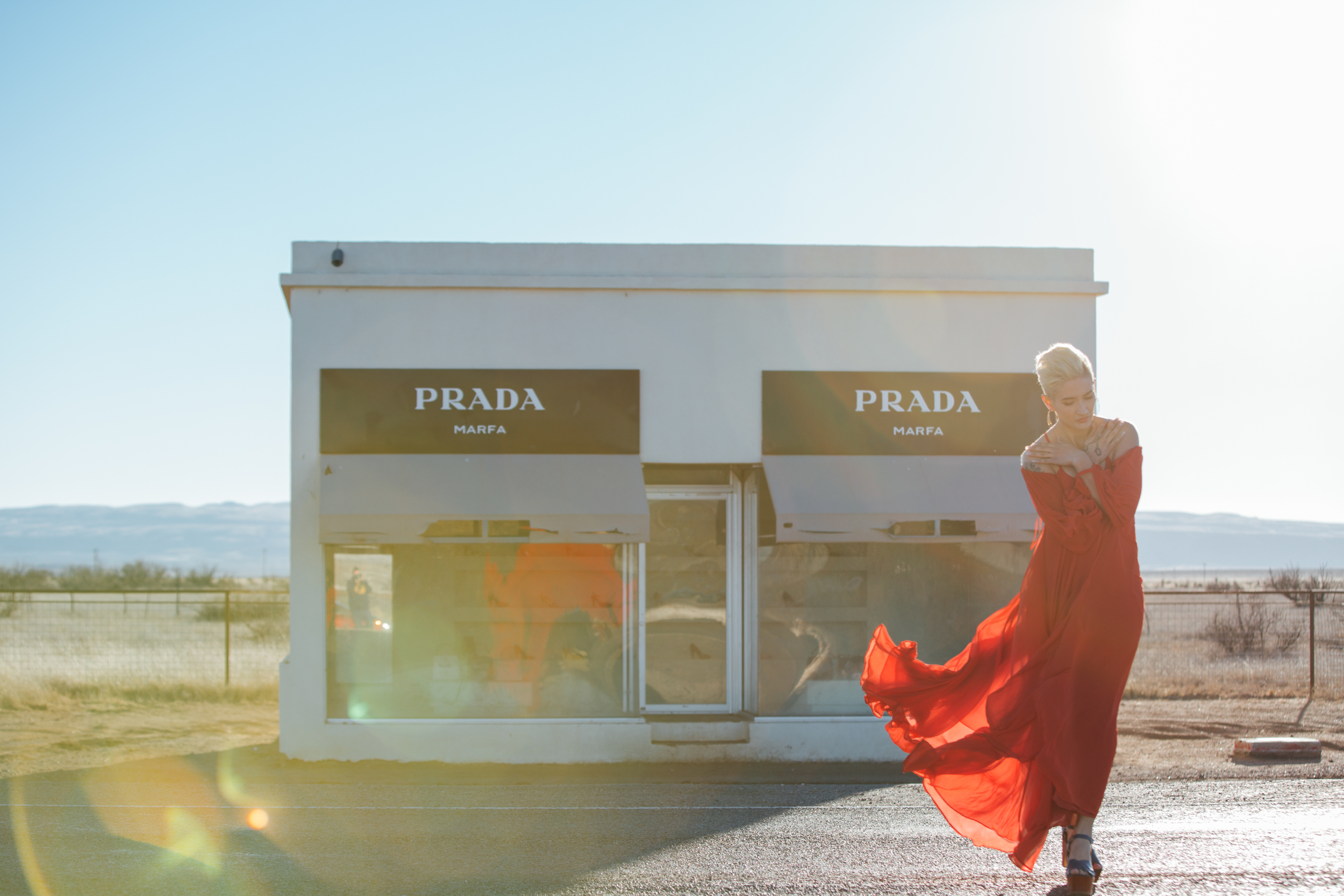 A Fashion Book Collection & Prada Marfa, A “Shop” in the Middle of the  Desert – Between Naps on the Porch
