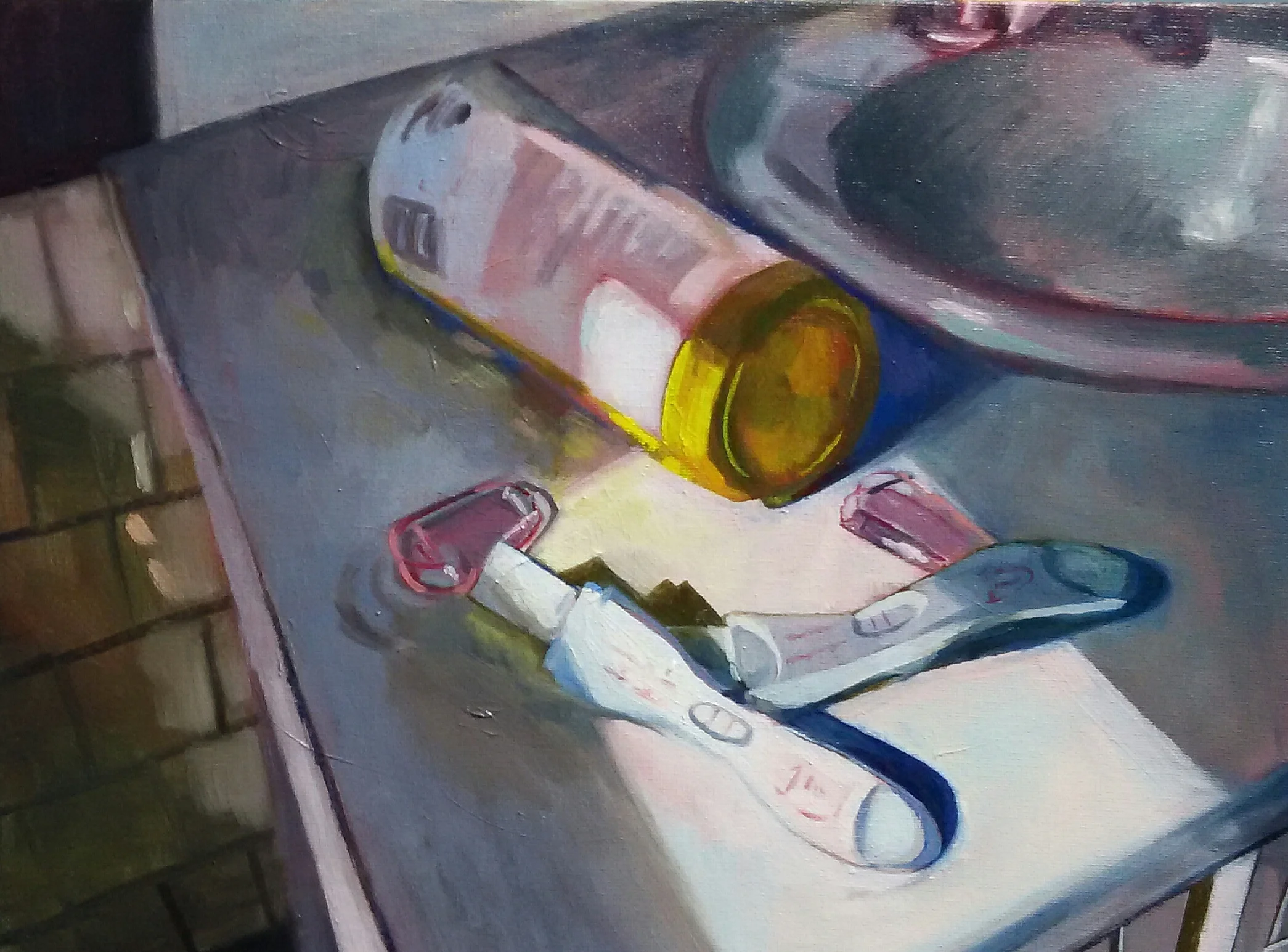 Untitled (Challenge 2), oil on canvas board, 11 x 14 in