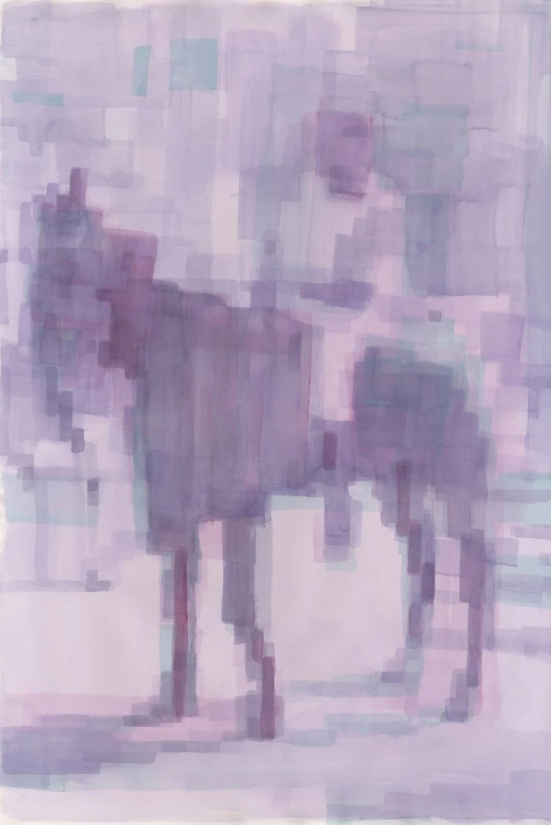 Horseman, 2025, watercolor on Arches paper, 30 × 22 inches