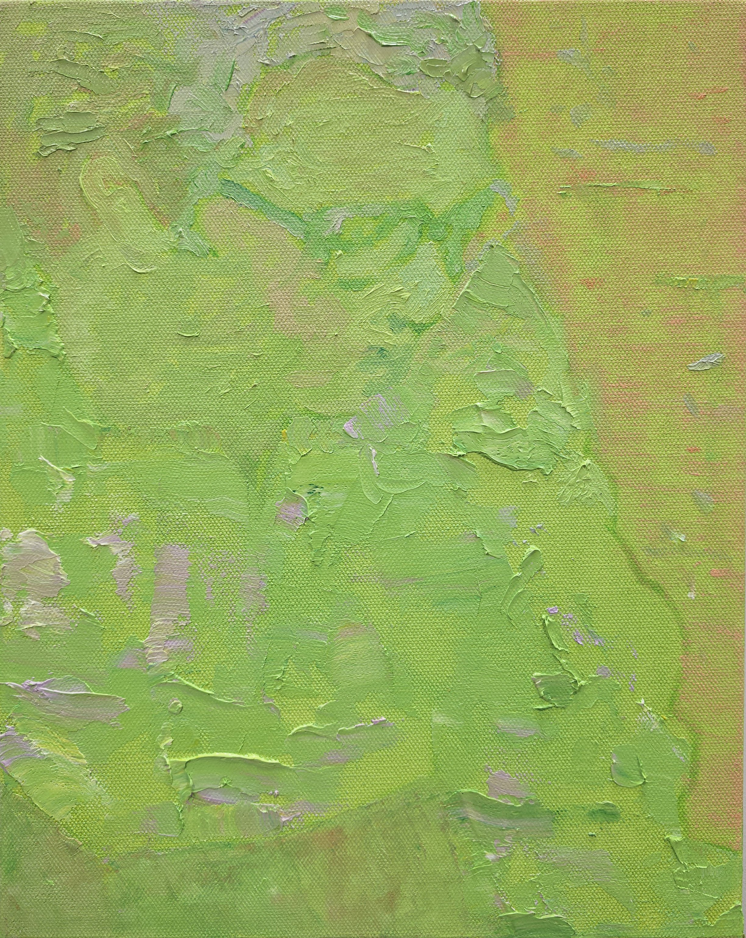 Passing Through 2, 2026, oil on canvas, 14 x 11 inches