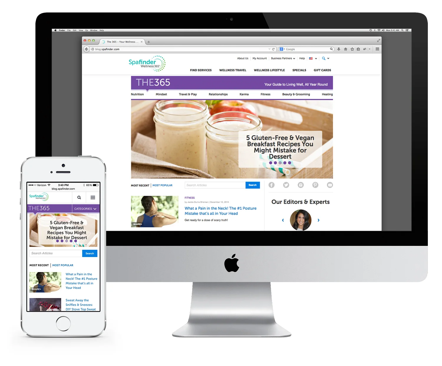 Mobile and desktop friendly redesign of&nbsp;B2C editorial blog