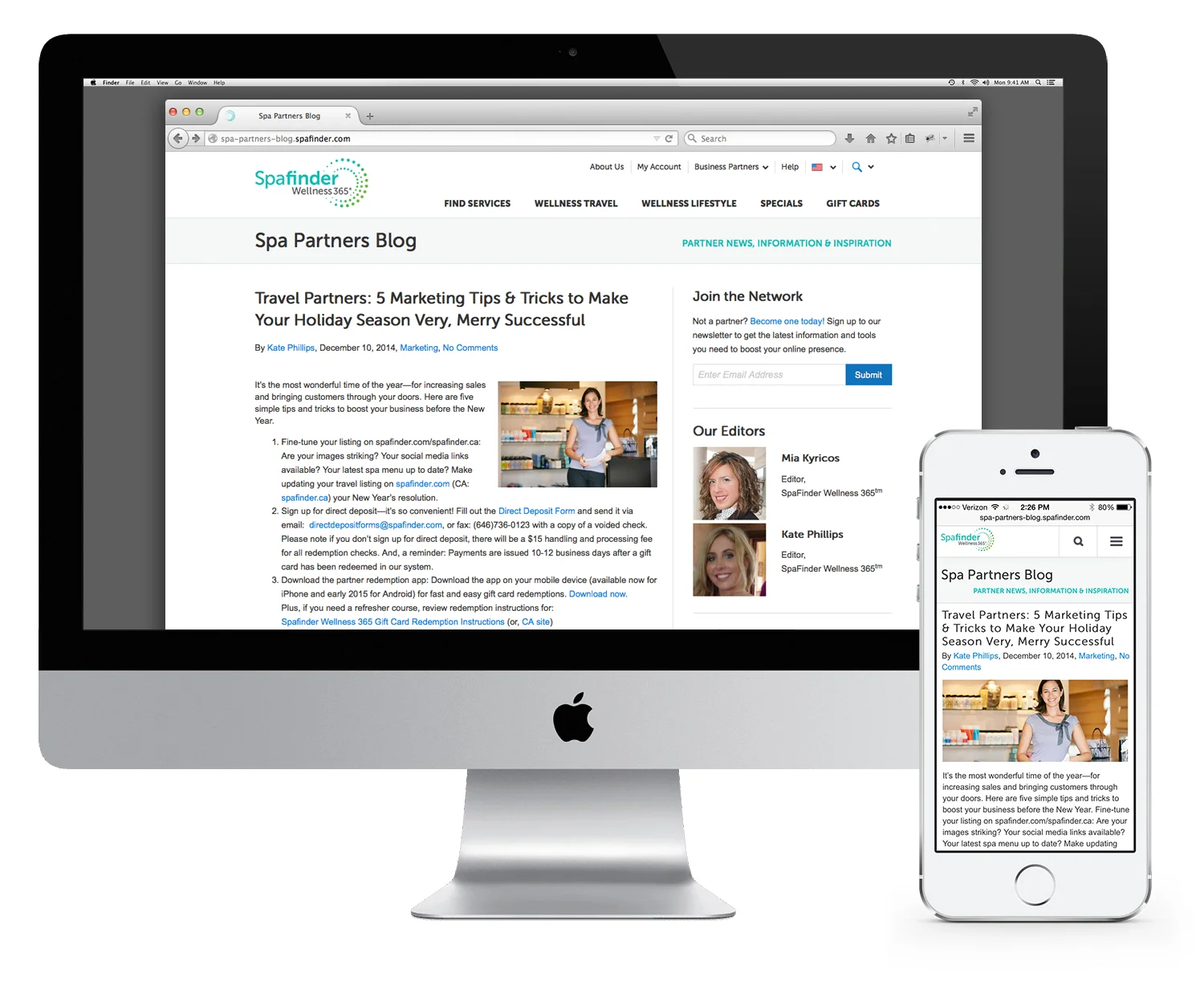 Redesign of B2B content blog