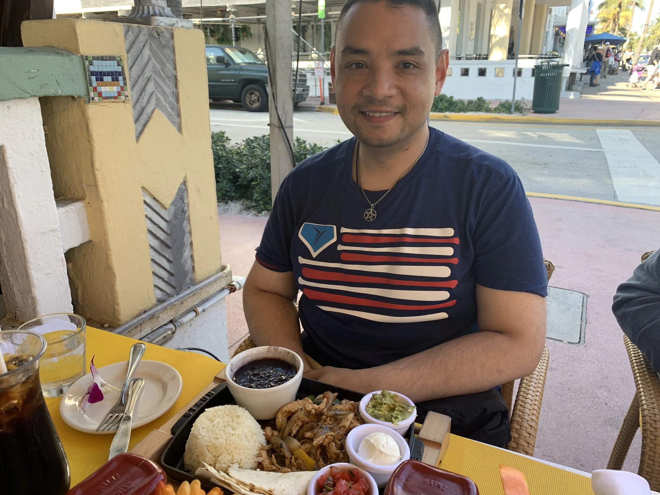 Fajitas, fajitas and more fajitas. Can you tell he’s happy?